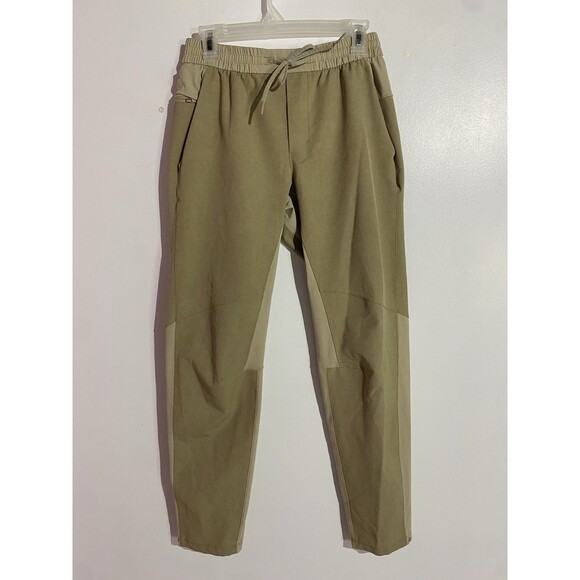 Lululemon License To Train Pant Mens S Tan Tapered Snap Hem Performance Preppy - Picture 3 of 15